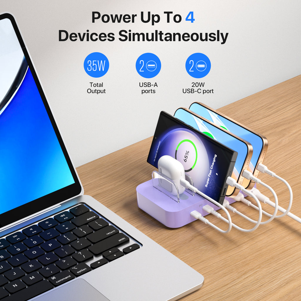 Station de recharge SooPii, 35 W 4 ports, CS45 Mini