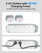 Power Strip with Cable Management Box, 65W GaN & 4 USB Ports — Fast charging feature