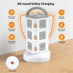 SooPii USB-C Power Strip Tower, 10 Outlets + 4 USB,TPS10