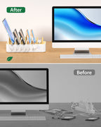 SooPii U3 Charging Station with 60W, 6 ports, 2 PD, 3 US AC outlets, and 6 mixed charging cables on a desk.