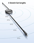 SooPii S86 USB-C to USB-C cable 1m retractable design, 240W fast charging and data transfer, black cable coiled neatly.