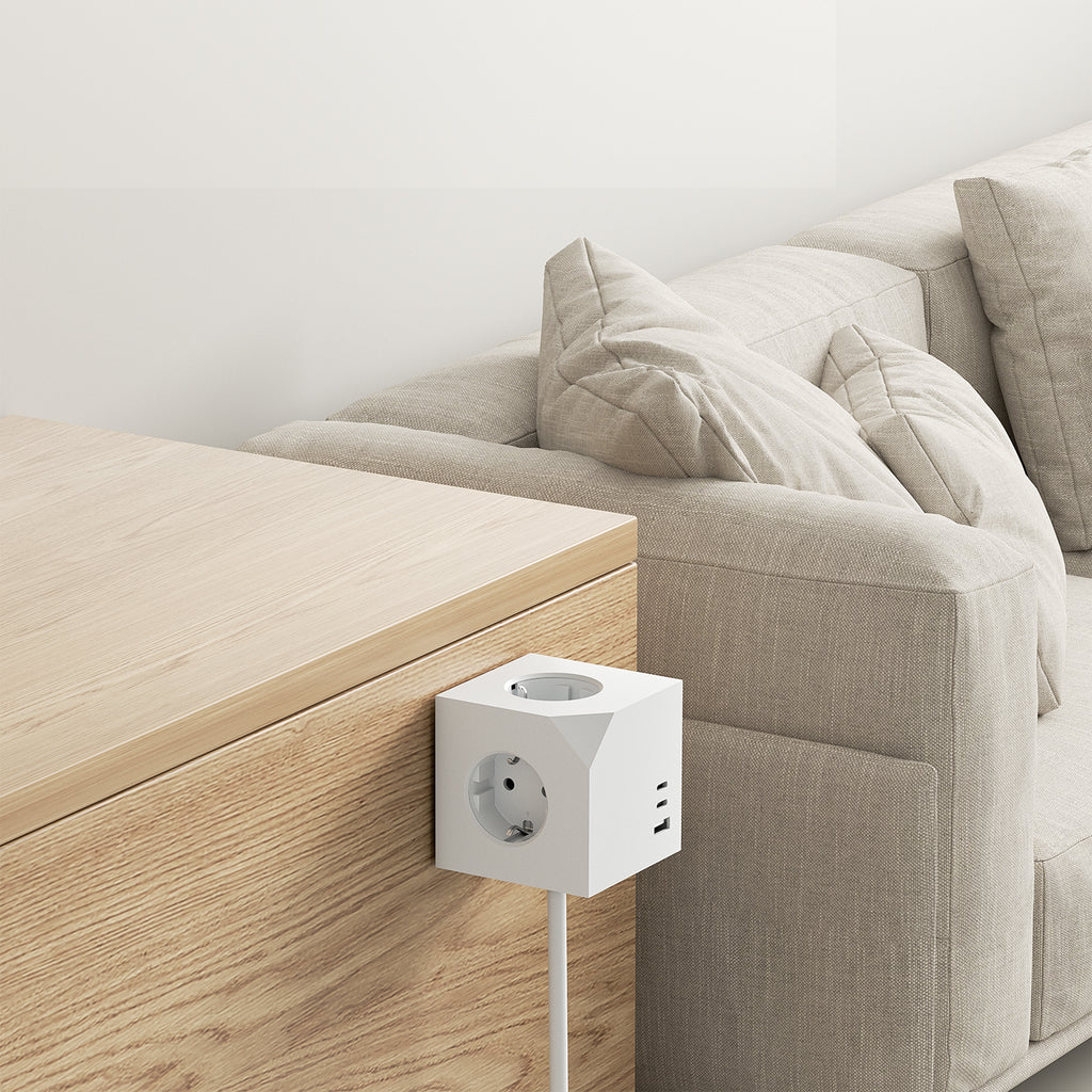 EU-E25 Cube Power Strip, 3 AC + 3 USB, Individual Switches, 3680W — Detail 9