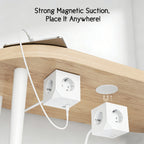 EU-E25 Cube Power Strip, 3 AC + 3 USB, Individual Switches, 3680W — Detail 10