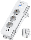 EU-E30 Flat Power Strip, 3 AC + 3 USB, PD 20W, Cable Winding, 3680W — Main product photo