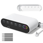 Power Strip with Cable Management Box, 65W GaN & 4 USB Ports — Main product photo