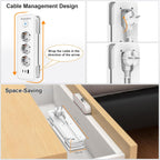 EU-E30 Flat Power Strip, 3 AC + 3 USB, PD 20W, Cable Winding, 3680W — Ports and connectivity