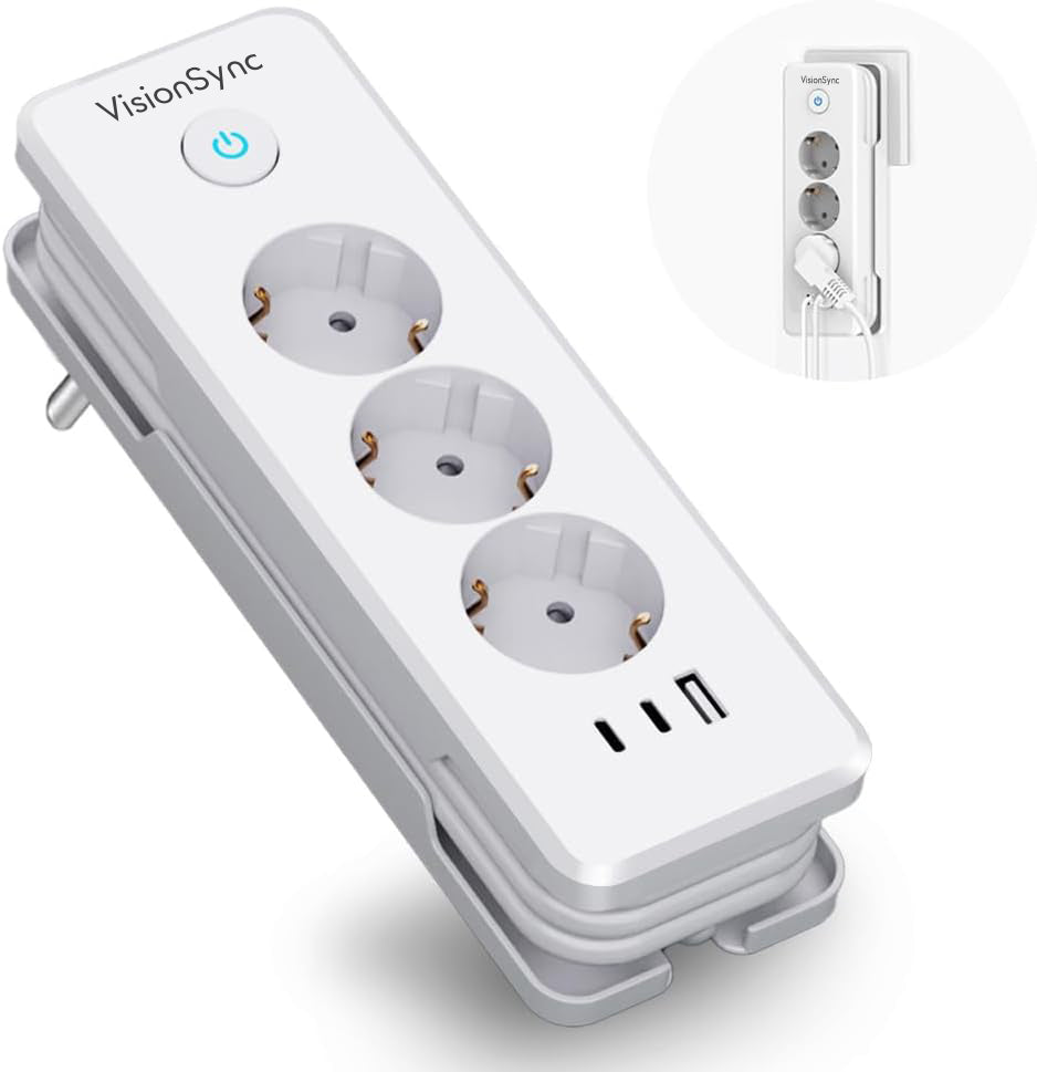 EU-E30 Flat Power Strip, 3 AC + 3 USB, PD 20W, Cable Winding, 3680W — Key features