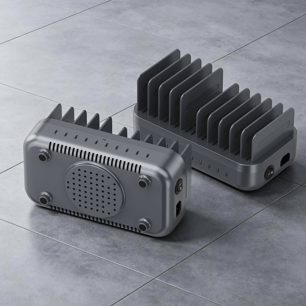 SooPii CS200 USB-C PD fast charging station — top detail of port layout