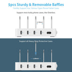 SooPii CS40 charging station with 4 ports and 22W power, featuring four mixed cables for versatile device charging.