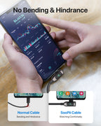 SooPii S40 right angle USB-C to USB-C cable with 1.2m length, 100W wattage display, nylon-braided design