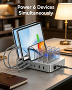SooPii CS60 Pro 90W charging station — front view with retractable cables