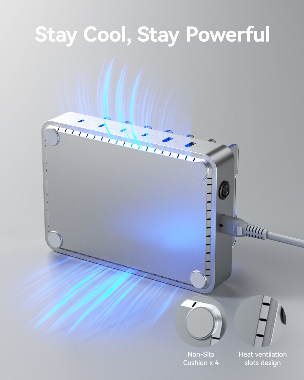 SooPii CS60 Pro charging station — side profile, compact design