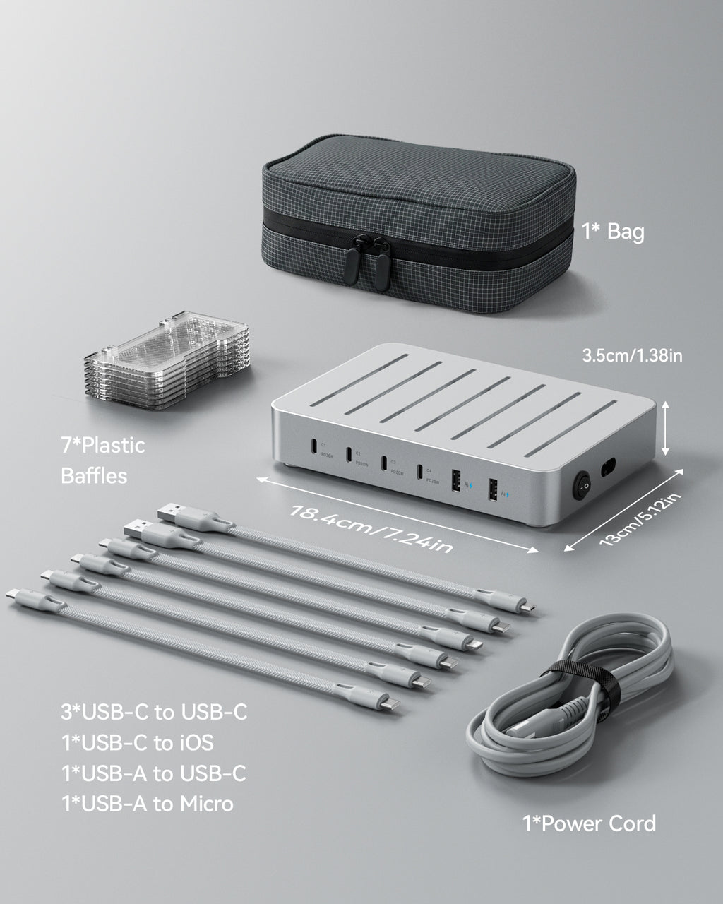 SooPii CS60 Pro PD fast charging station — lifestyle desk setup