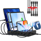 CS60 Pro Charging Station(90W,6 Ports,4PD) with 6 mixed cables — Main product photo