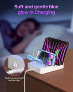 CS60 60W 6-Port Charging Station with 6 Cables, White/Black — Safety protection