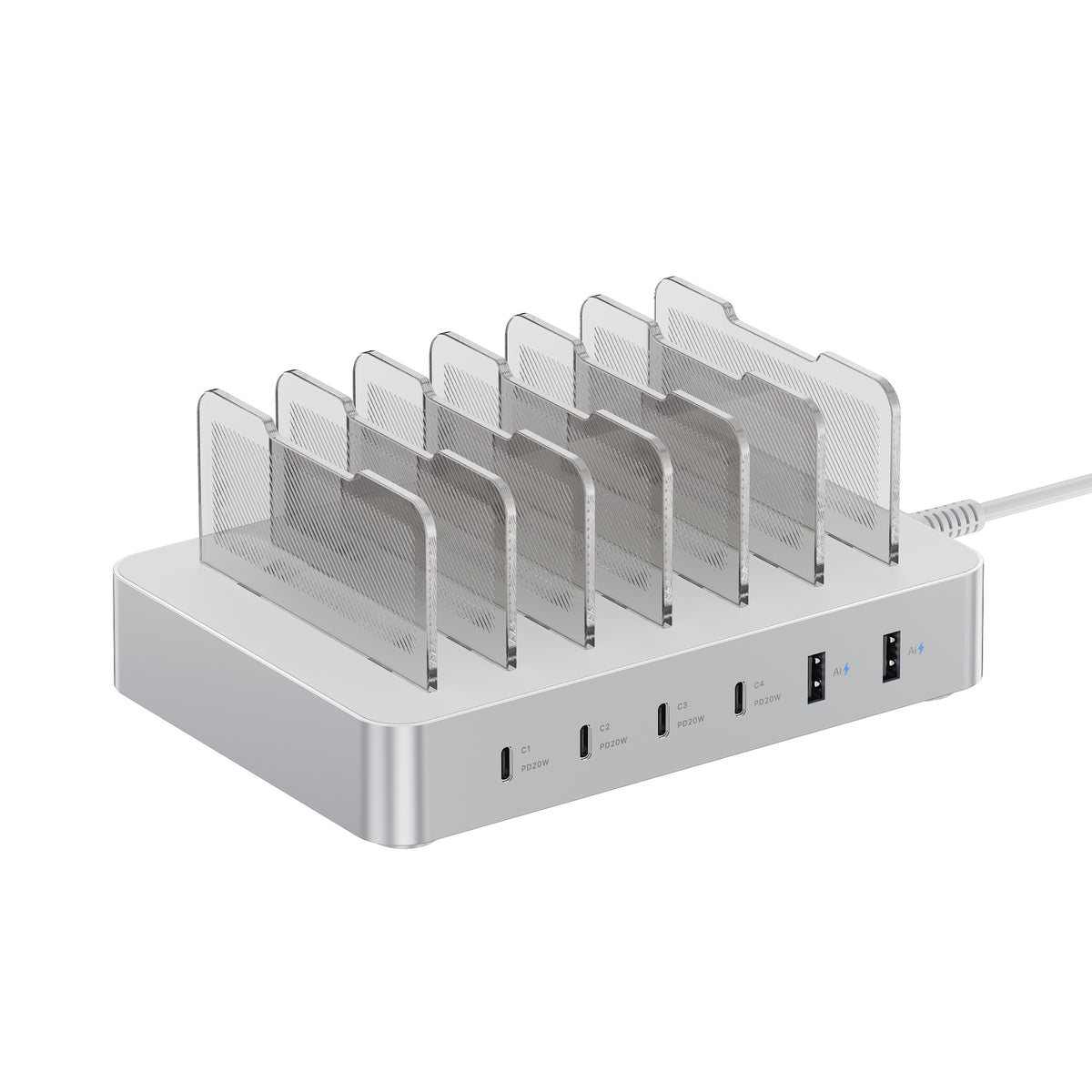 SooPii 90W 6-Port USB-C Charging Station, Multi Device, CS60 Pro