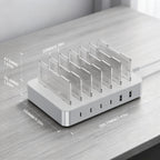 SooPii CS60 Pro Ladestation (90W, 6 Anschlüsse, 4PD) mit 6 gemischten Kabeln