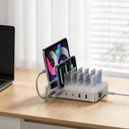 SooPii CS60 Pro Ladestation (90W, 6 Anschlüsse, 4PD) mit 6 gemischten Kabeln