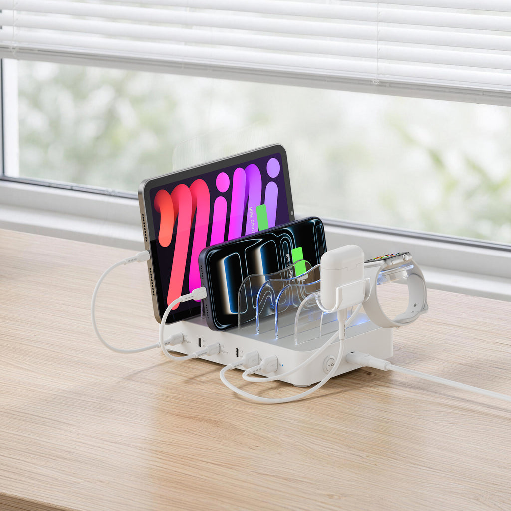 SooPii 90W 6-Port USB-C Charging Station, Multi Device, CS60 Pro