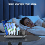 SooPii CS70 Pro charging station with 7 ports, 140W power, and 7 mixed cables for fast device charging.