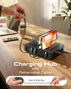 HomeHub H1 60W 6-Port Charging Station with Retractable Cables — Detail 9
