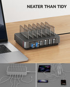 SooPii Charging Station, 120W 6-Port Retractable, H1 Pro EU