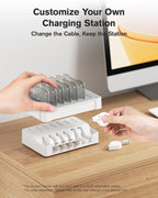 HomeHub H1 60W 6-Port Charging Station with Retractable Cables — Detail 11