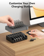 SooPii Charging Station, 120W 6-Port Retractable, H1 Pro EU