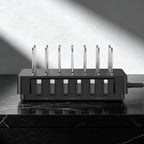 SooPii H1 6-port charging station powering phones and tablets simultaneously