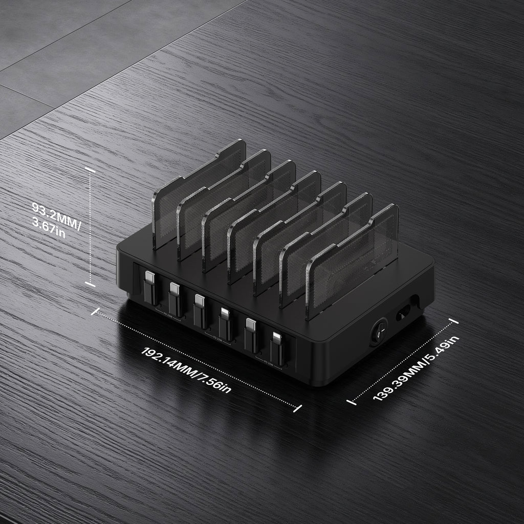 SooPii H1 60W USB-C charging station on desk — clean setup with retracted cables