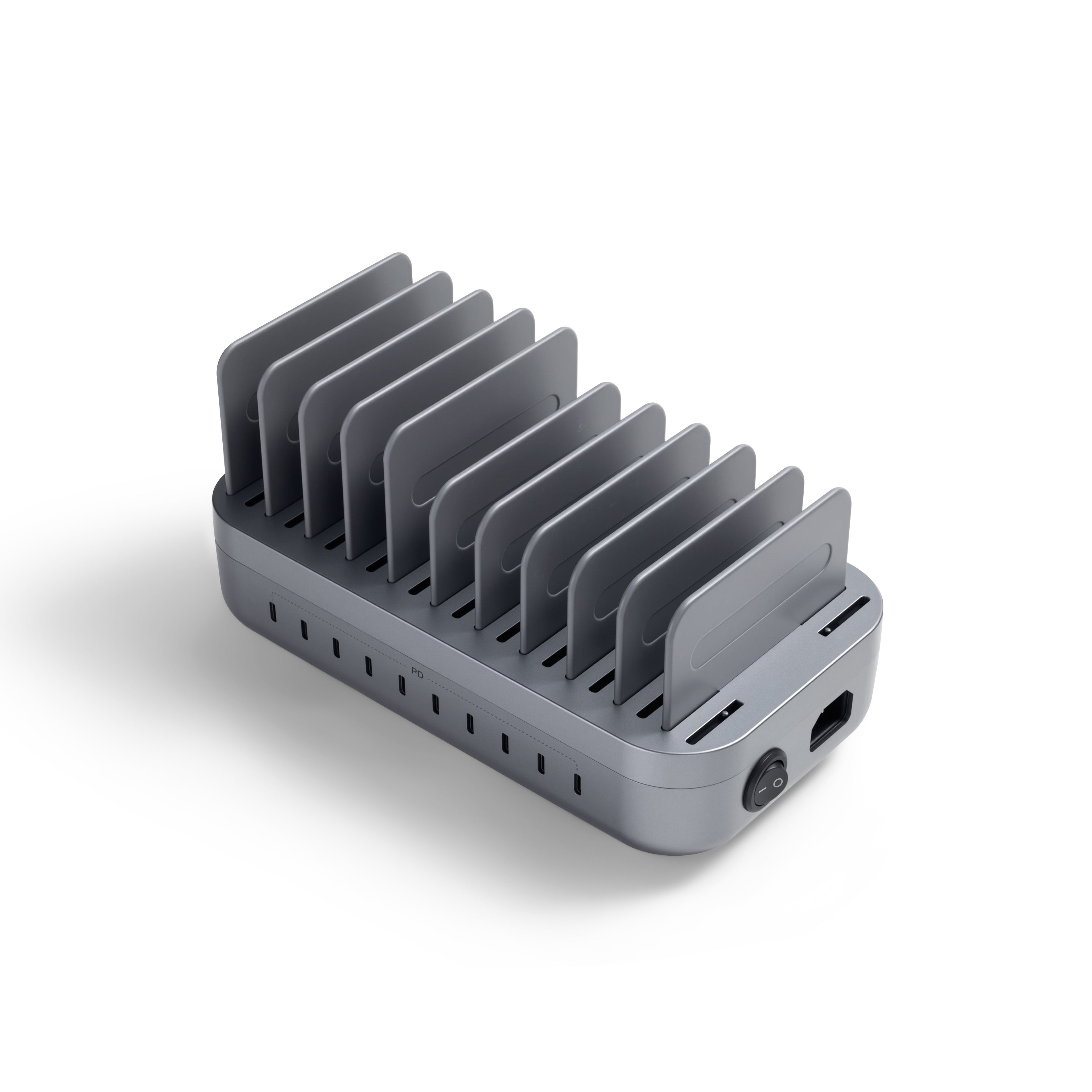 CS200 Charging Station(200W,10 Ports,10PD) with 10 mixed cables — Main product photo