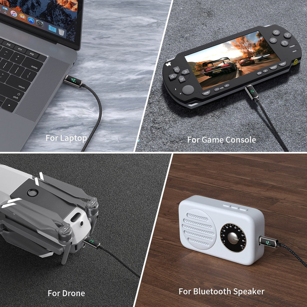 SooPii S08 USB-C to USB-C cable, 1.2m, 100W wattage display, nylon-braided design for durable charging and data transfer