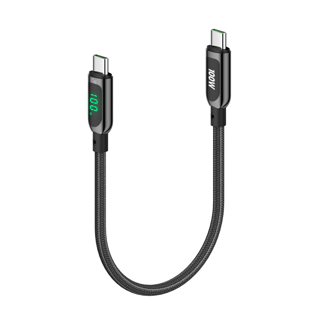 S10CC 100W USB-C Cable, LED Wattage Display, Nylon Braided — Detail 14