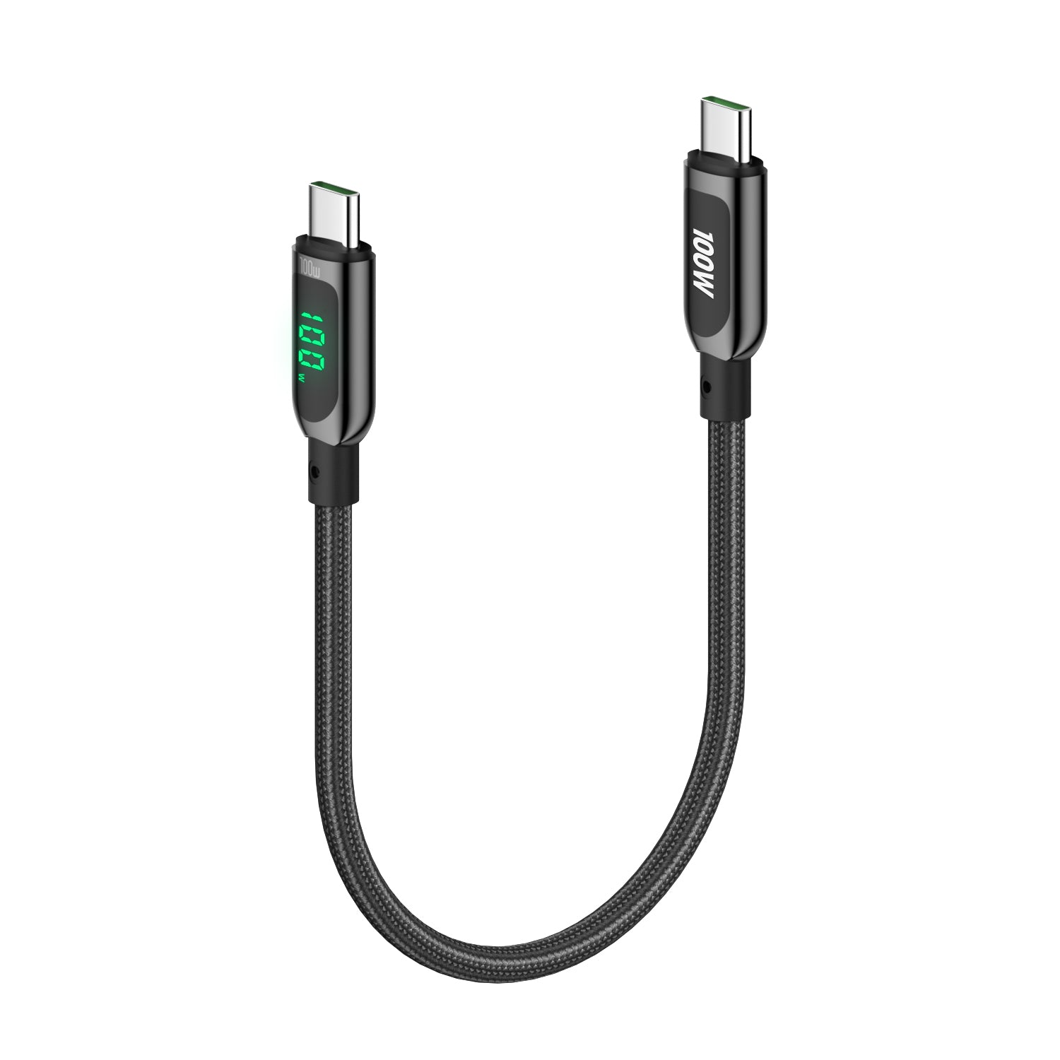 S10CC 100W USB-C Cable, LED Wattage Display, Nylon Braided — Detail 14