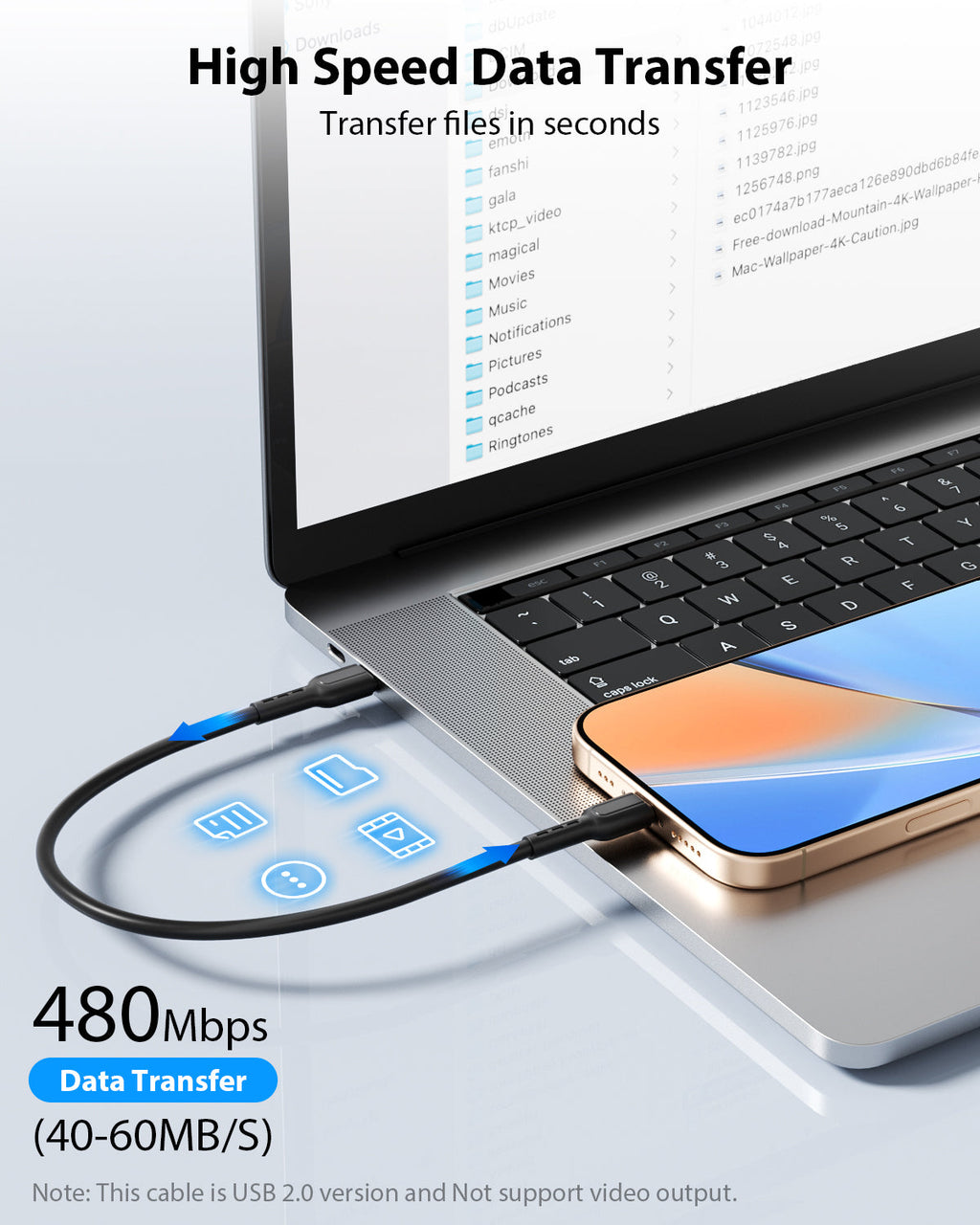 60W Short USB-C to USB-C Cable 6-Pack 8-Inch — Detail 10