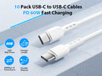 60W Short USB-C to USB-C Cable 6-Pack 8-Inch — Detail 13