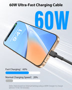 60W Short USB-C to USB-C Cable 6-Pack 8-Inch — Detail 9