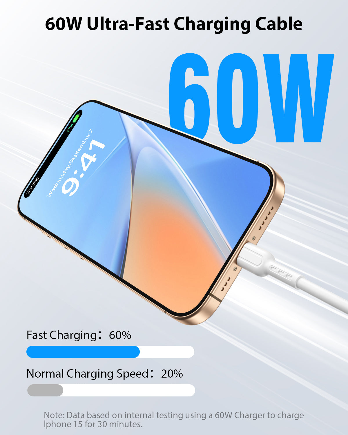 60W Short USB-C to USB-C Cable 6-Pack 8-Inch — Detail 16