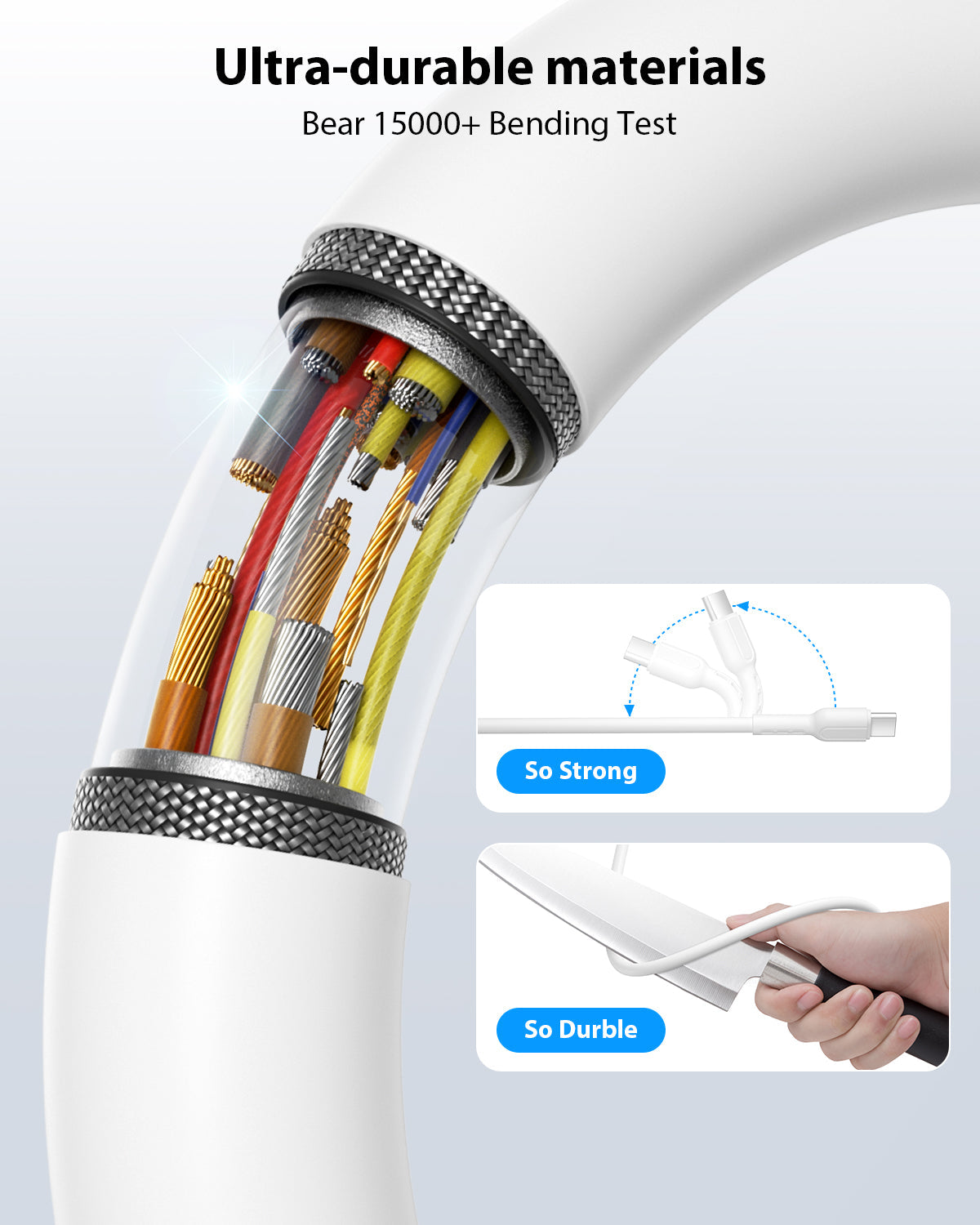 60W Short USB-C to USB-C Cable 6-Pack 8-Inch — Detail 17