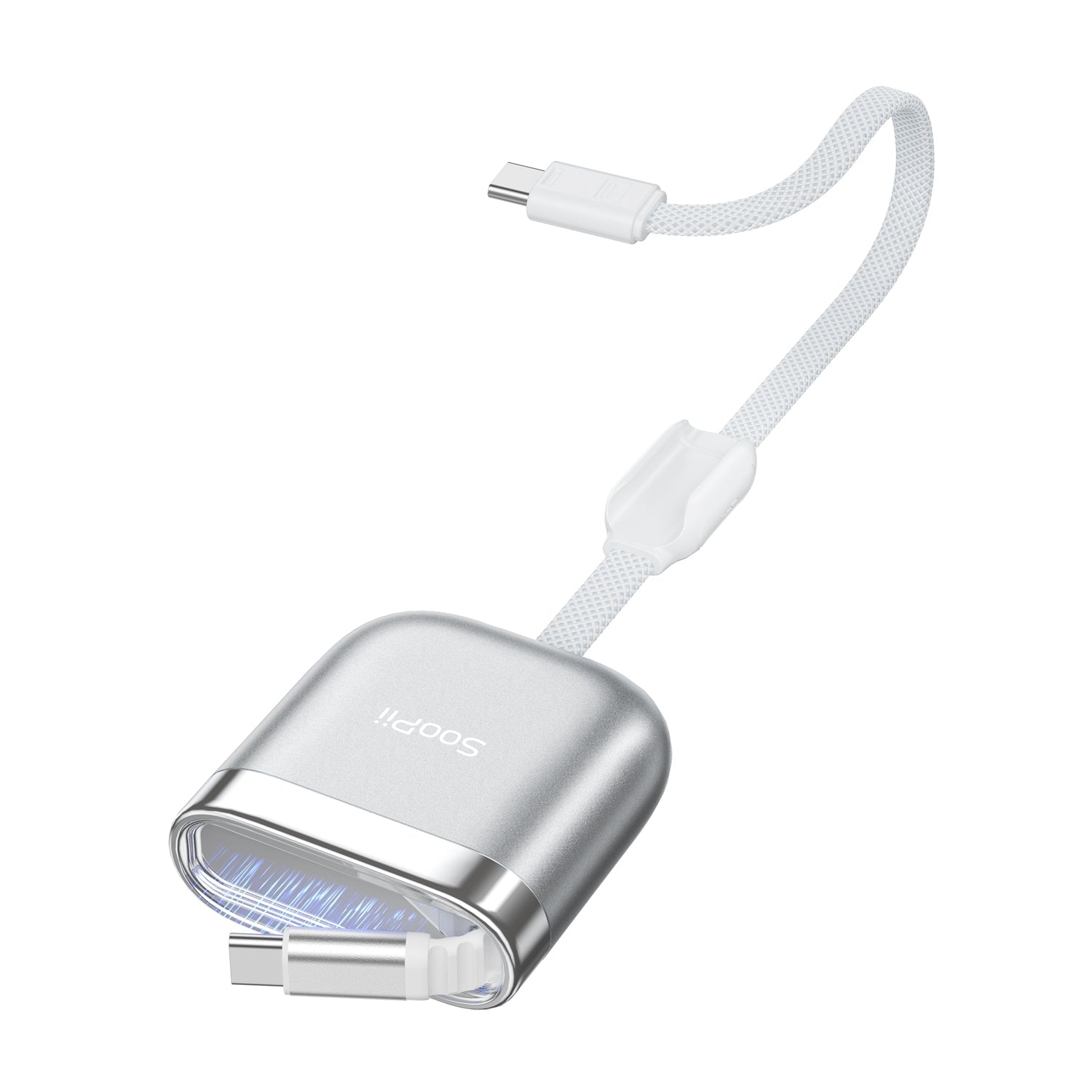 240W Retractable USB-C Cable with Magnetic Slot Single-Pull — Scene and lifestyle