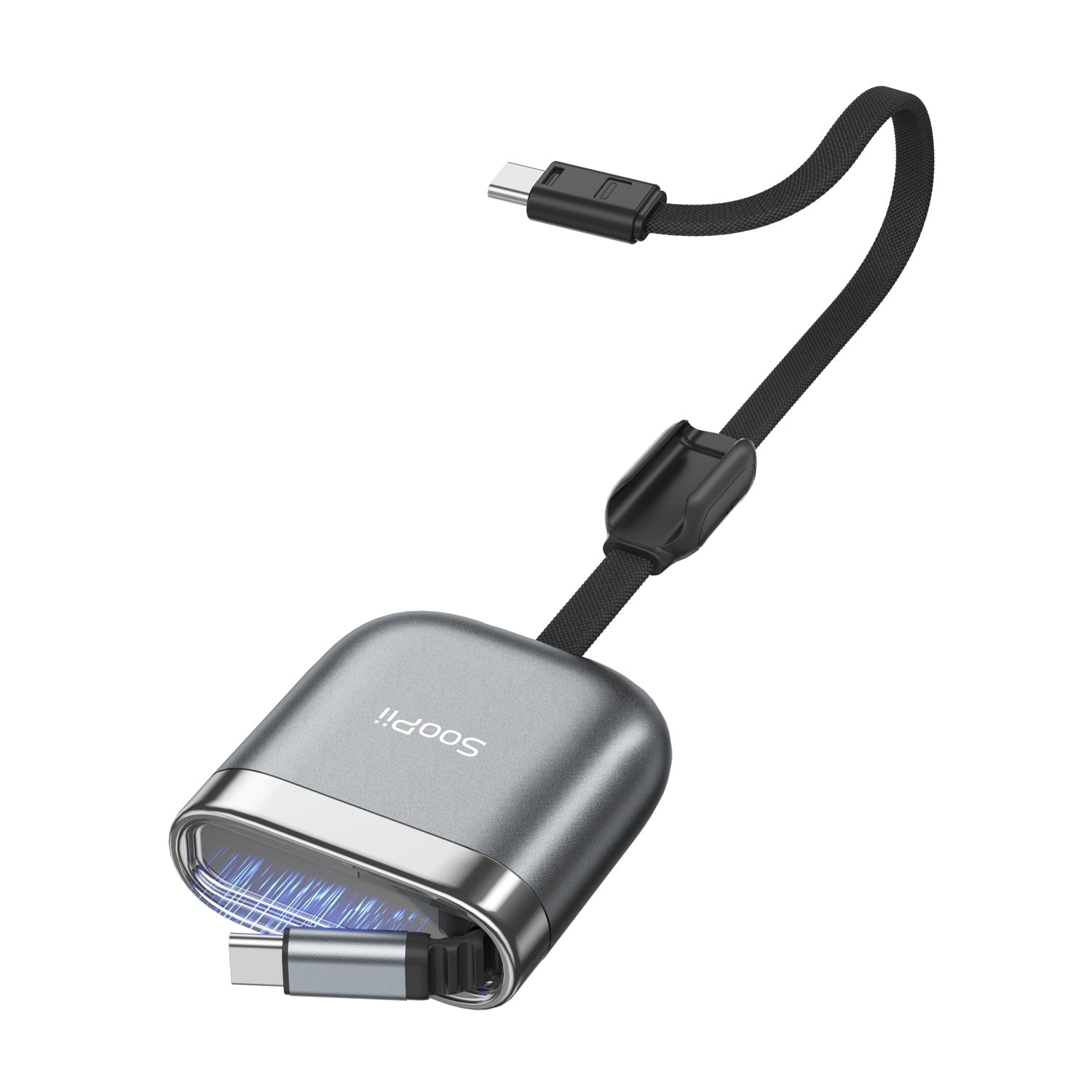 240W Retractable USB-C Cable with Magnetic Slot Single-Pull — Main product photo