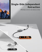 240W Retractable USB-C Cable with Magnetic Slot Single-Pull — Ports and connectivity