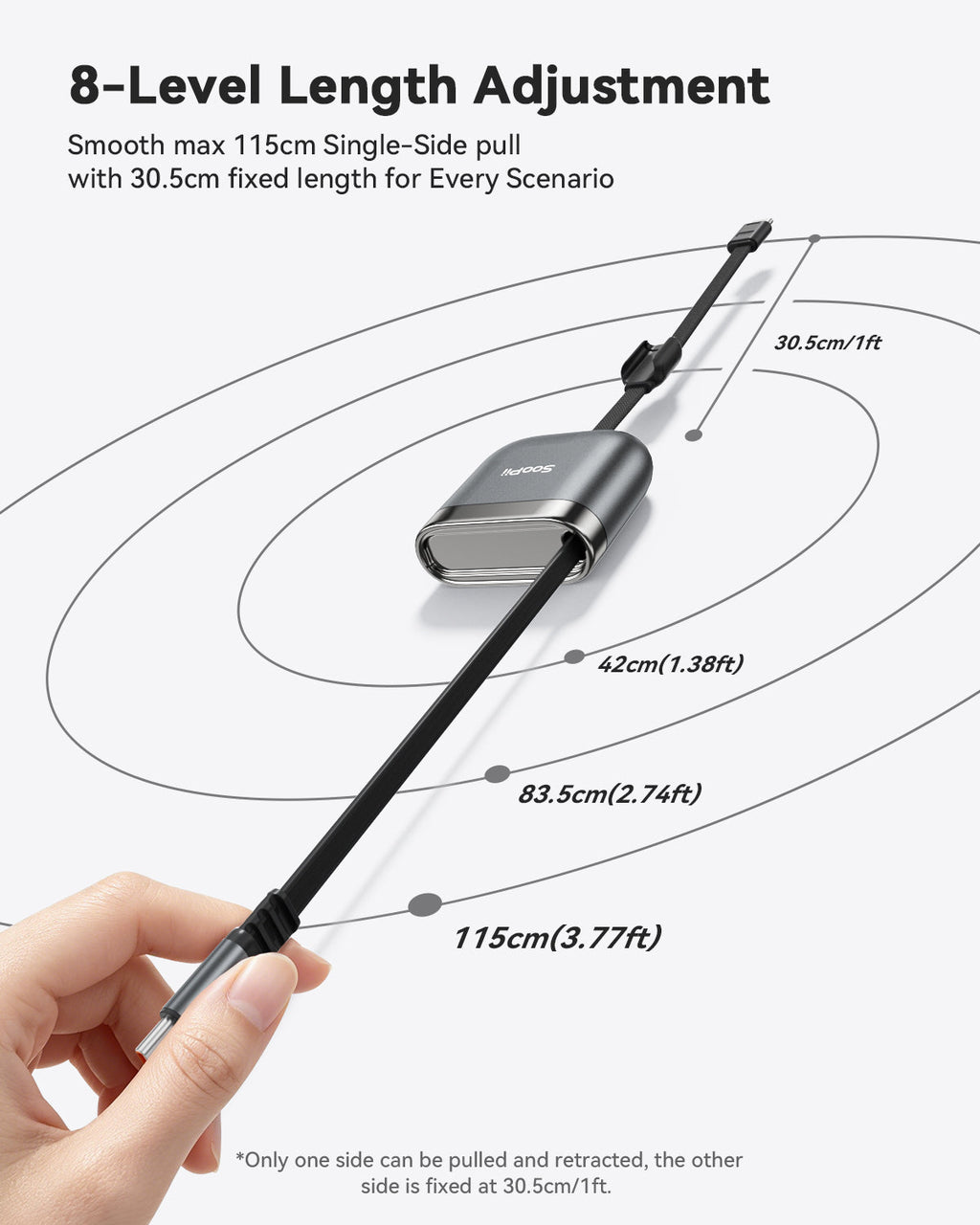 240W Retractable USB-C Cable with Magnetic Slot Single-Pull — Detail 8