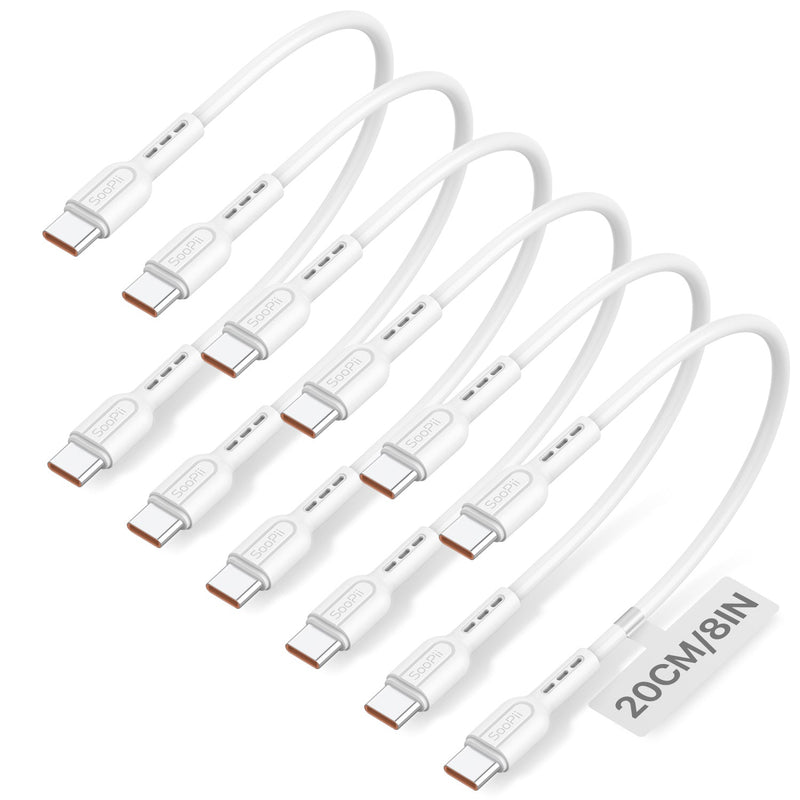 SooPii USB-C Cable, 60W 8in 10-Pack, S33CC