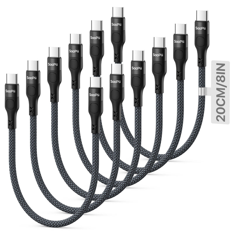 SooPii USB-C Cable, 60W Braided 6-Pack, S99CC