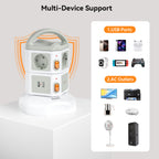 EU-TPS06 2-Tier Power Tower, 6 AC + 4 USB, 4000W — Detail 10