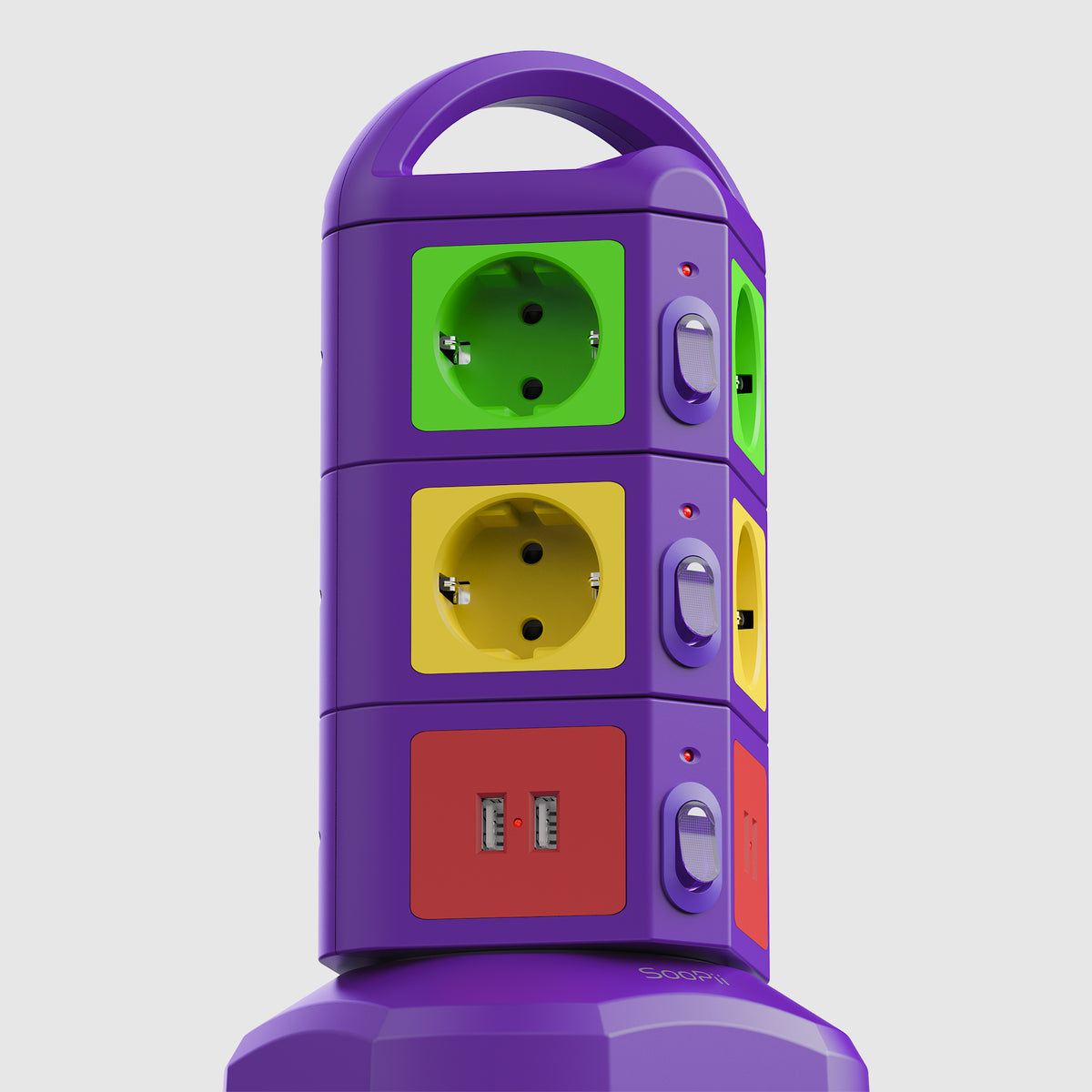 SooPii TPS10 EU power strip tower — product detail