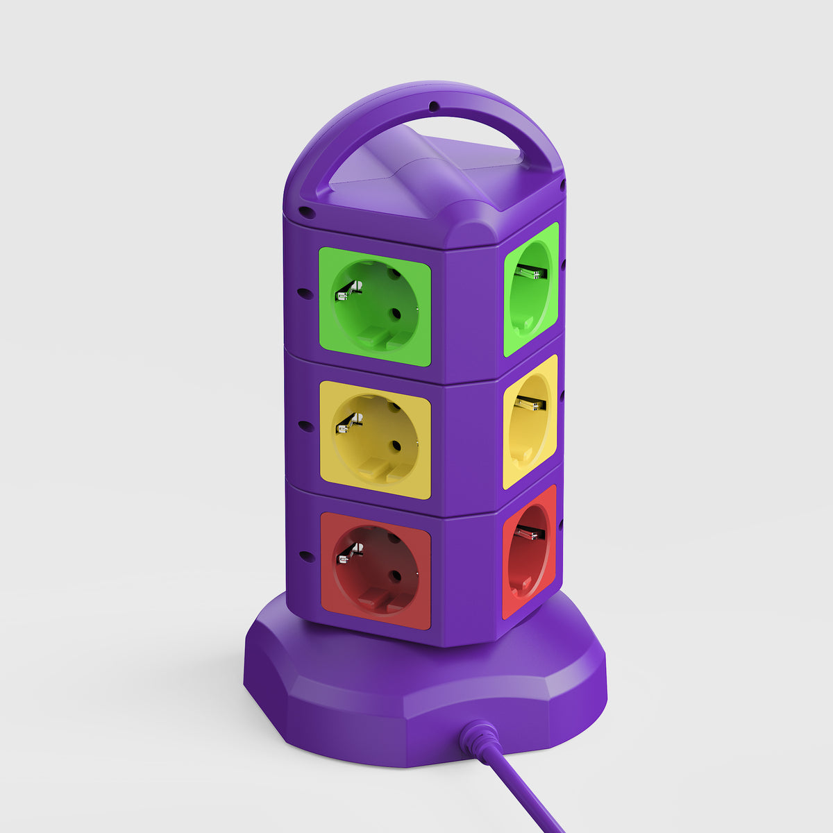 SooPii TPS10 EU power strip tower — product detail
