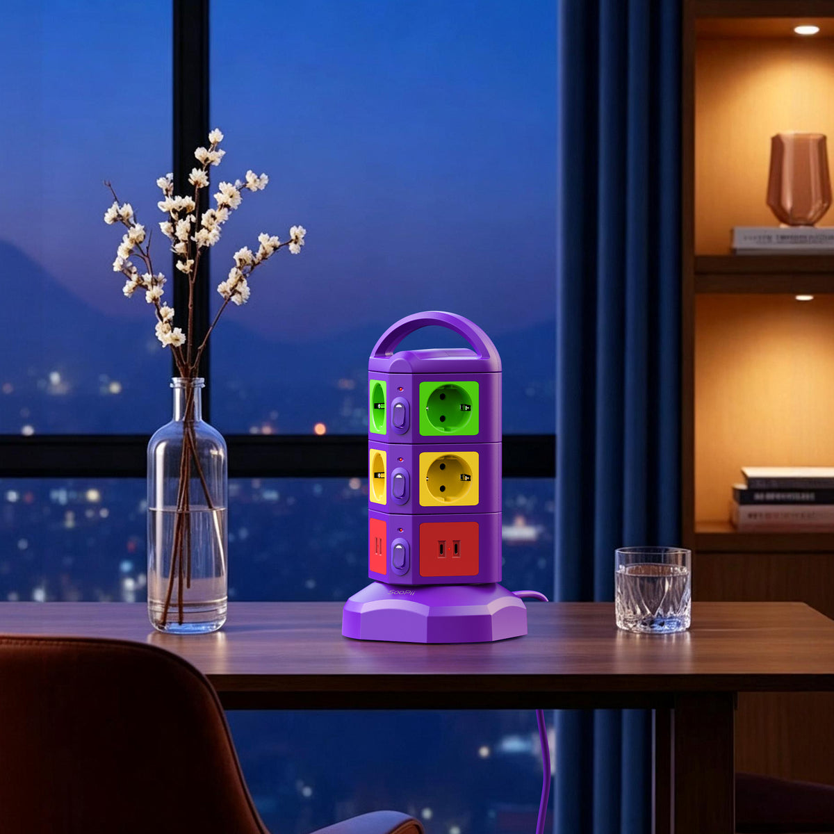 SooPii TPS10 EU power strip tower — product detail