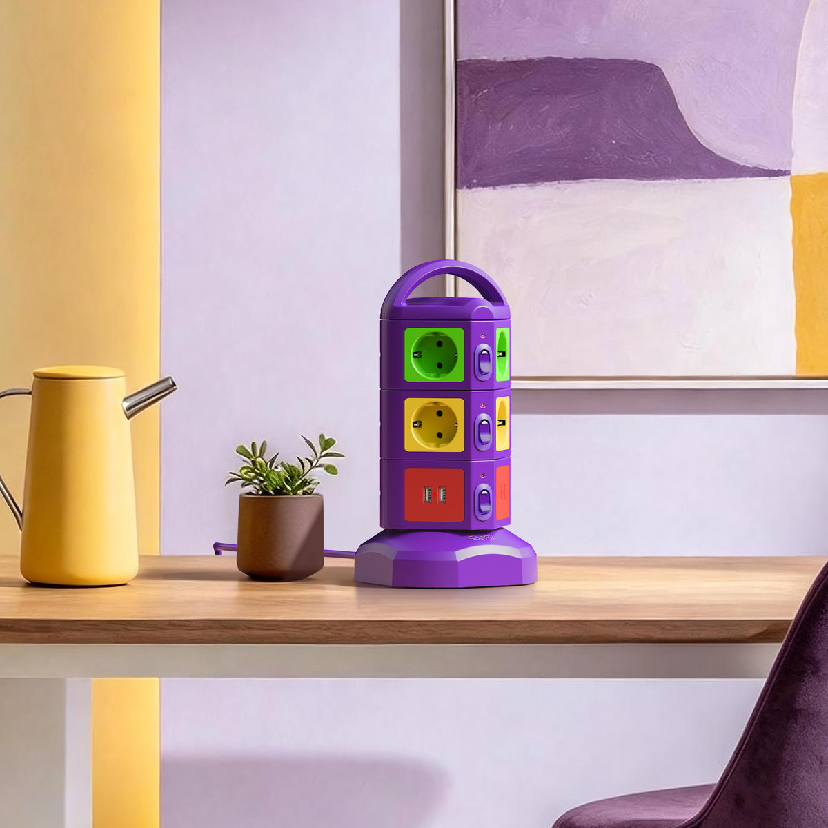 SooPii TPS10 EU power strip tower — product detail
